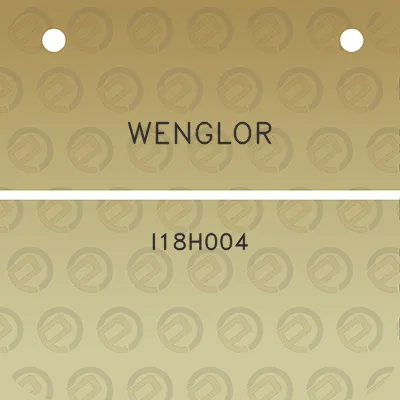 wenglor-i18h004