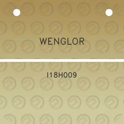 wenglor-i18h009