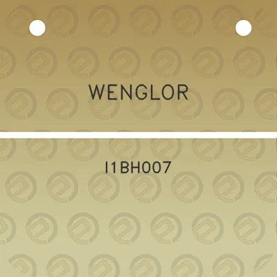 wenglor-i1bh007