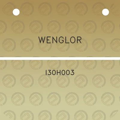 wenglor-i30h003