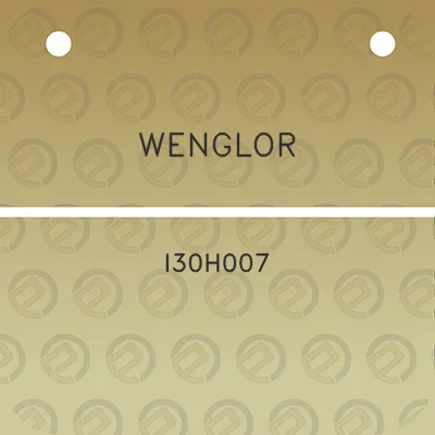 wenglor-i30h007