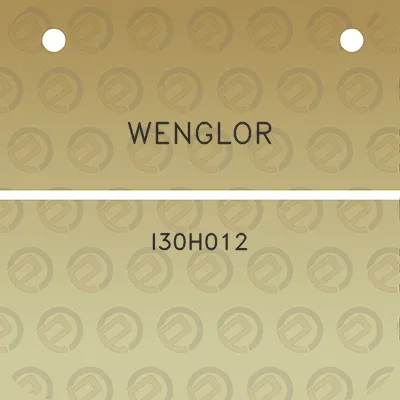 wenglor-i30h012