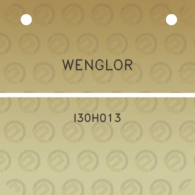 wenglor-i30h013