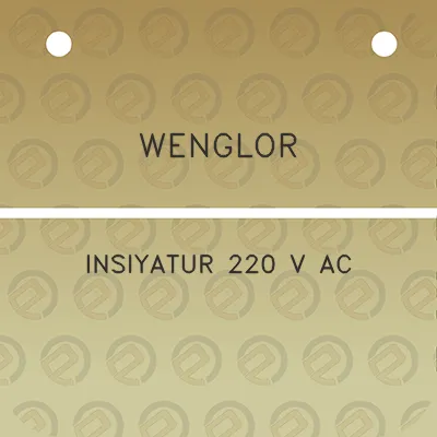 wenglor-insiyatur-220-v-ac