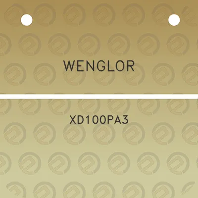 wenglor-xd100pa3