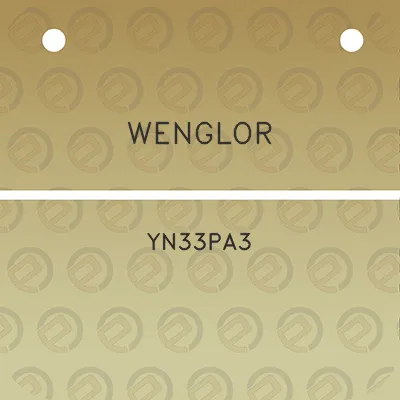 wenglor-yn33pa3