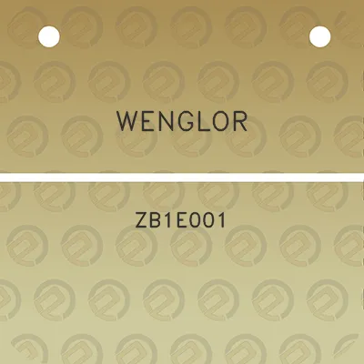 wenglor-zb1e001