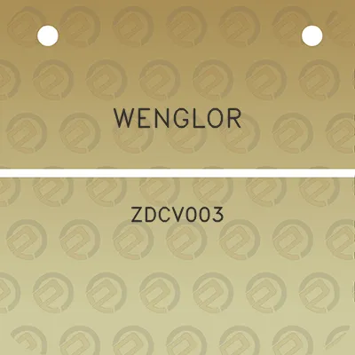 wenglor-zdcv003