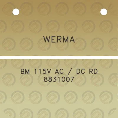 werma-bm-115v-ac-dc-rd-8831007