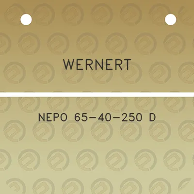 wernert-nepo-65-40-250-d