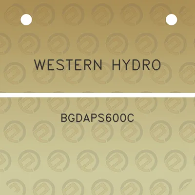 western-hydro-bgdaps600c