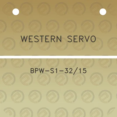 western-servo-bpw-s1-3215