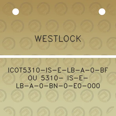 westlock-icot5310-is-e-lb-a-0-bf-ou-5310-is-e-lb-a-0-bn-0-e0-000