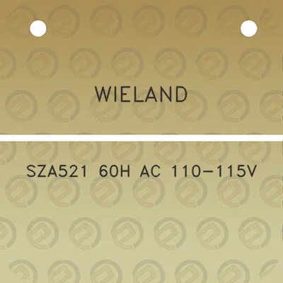 wieland-sza521-60h-ac-110-115v