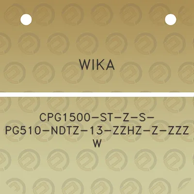 wika-cpg1500-st-z-s-pg510-ndtz-13-zzhz-z-zzz-w