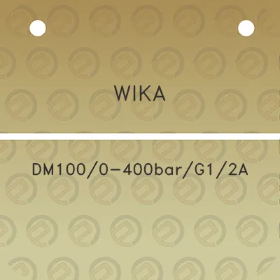 wika-dm1000-400barg12a