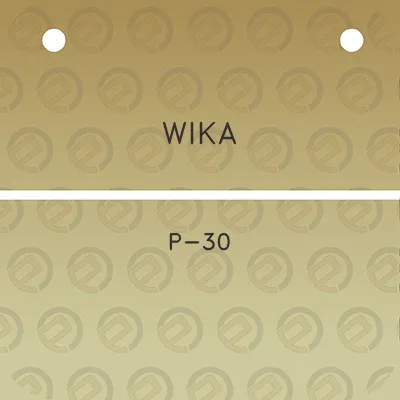 wika-p-30