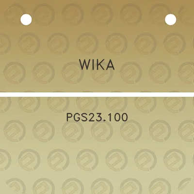 wika-pgs23100