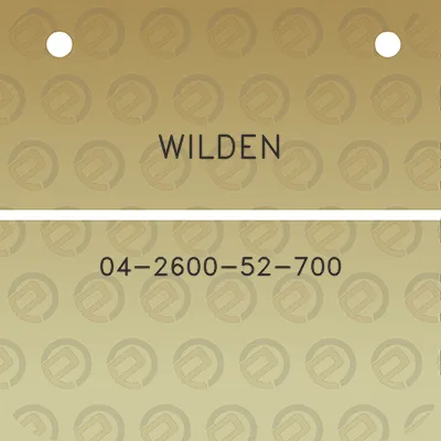 wilden-04-2600-52-700