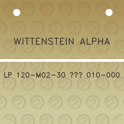 wittenstein-alpha-lp-120-m02-30-010-000