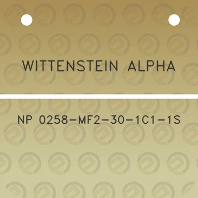 wittenstein-alpha-np-0258-mf2-30-1c1-1s