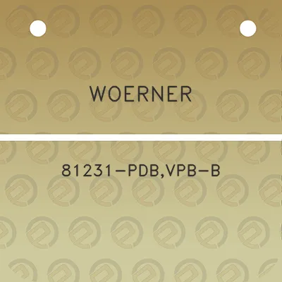 woerner-81231-pdbvpb-b