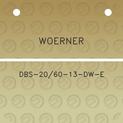 woerner-dbs-2060-13-dw-e