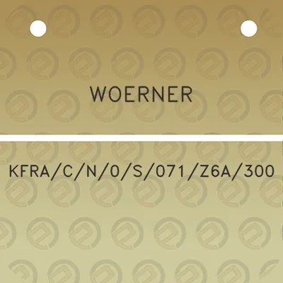 woerner-kfracn0s071z6a300