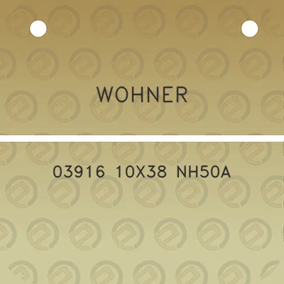 wohner-03916-10x38-nh50a