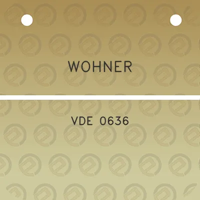 wohner-vde-0636