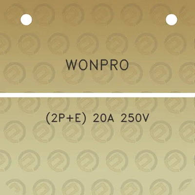 wonpro-2pe-20a-250v