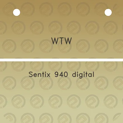 wtw-sentix-940-digital