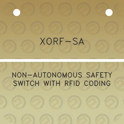 xorf-sa-non-autonomous-safety-switch-with-rfid-coding