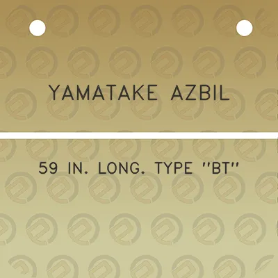 yamatake-azbil-59-in-long-type-bt