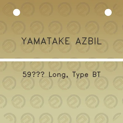 yamatake-azbil-59-long-type-bt