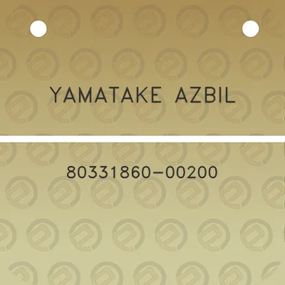 yamatake-azbil-80331860-00200