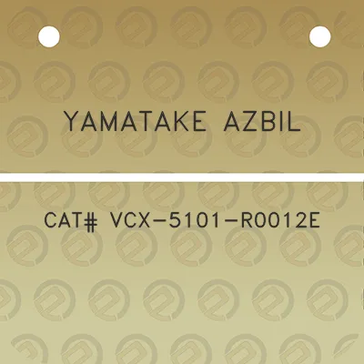 yamatake-azbil-cat-vcx-5101-r0012e