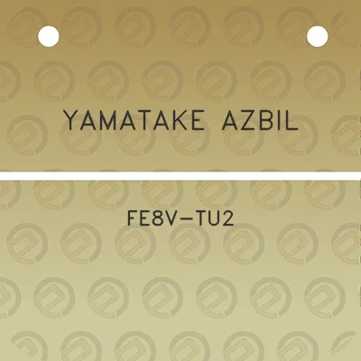 yamatake-azbil-fe8v-tu2