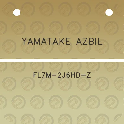 yamatake-azbil-fl7m-2j6hd-z