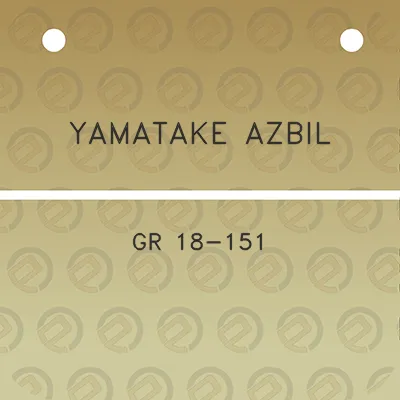 yamatake-azbil-gr-18-151