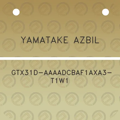 yamatake-azbil-gtx31d-aaaadcbaf1axa3-t1w1