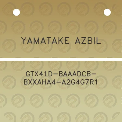 yamatake-azbil-gtx41d-baaadcb-bxxaha4-a2g4g7r1