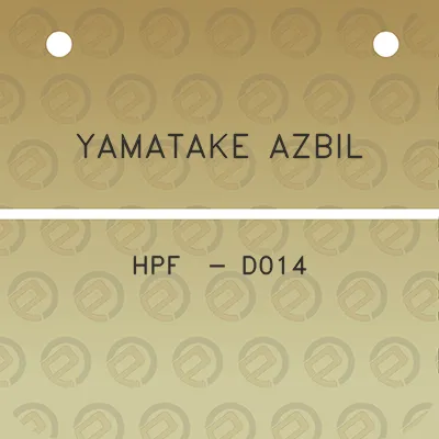 yamatake-azbil-hpf-d014