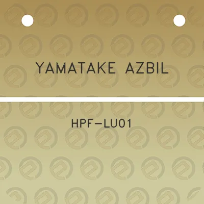 yamatake-azbil-hpf-lu01