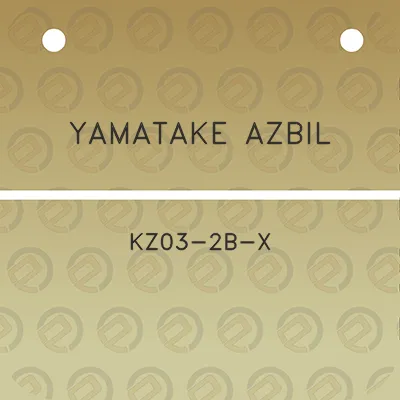 yamatake-azbil-kz03-2b-x