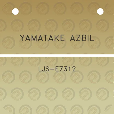 yamatake-azbil-ljs-e7312