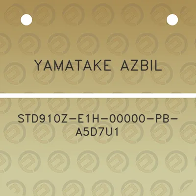 yamatake-azbil-std910z-e1h-00000-pb-a5d7u1