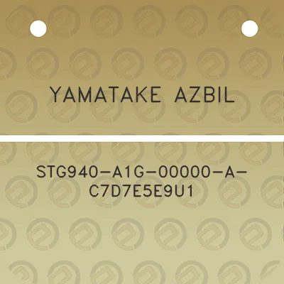 yamatake-azbil-stg940-a1g-00000-a-c7d7e5e9u1