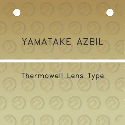 yamatake-azbil-thermowell-lens-type