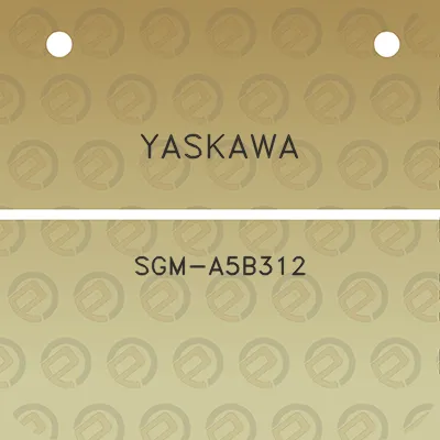 yaskawa-sgm-a5b312